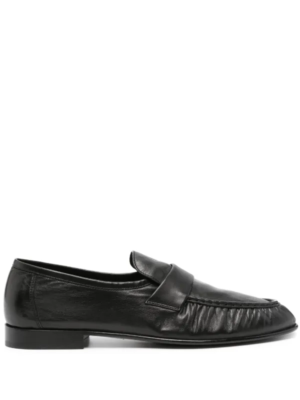 The Row Soft-leather Loafers in Black