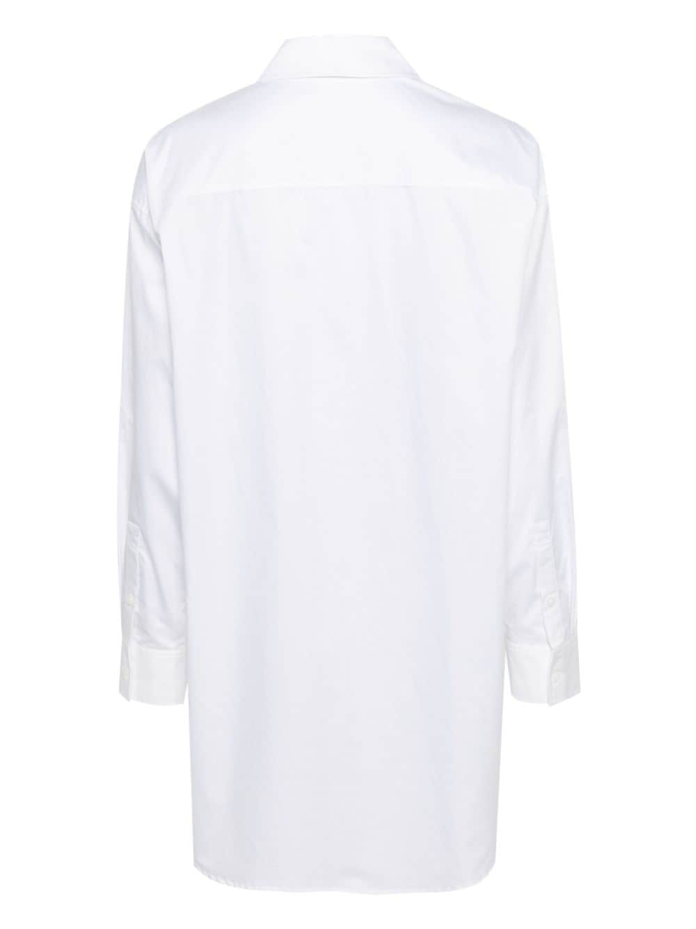 Shop Calvin Klein Plain Cotton Shirt In White