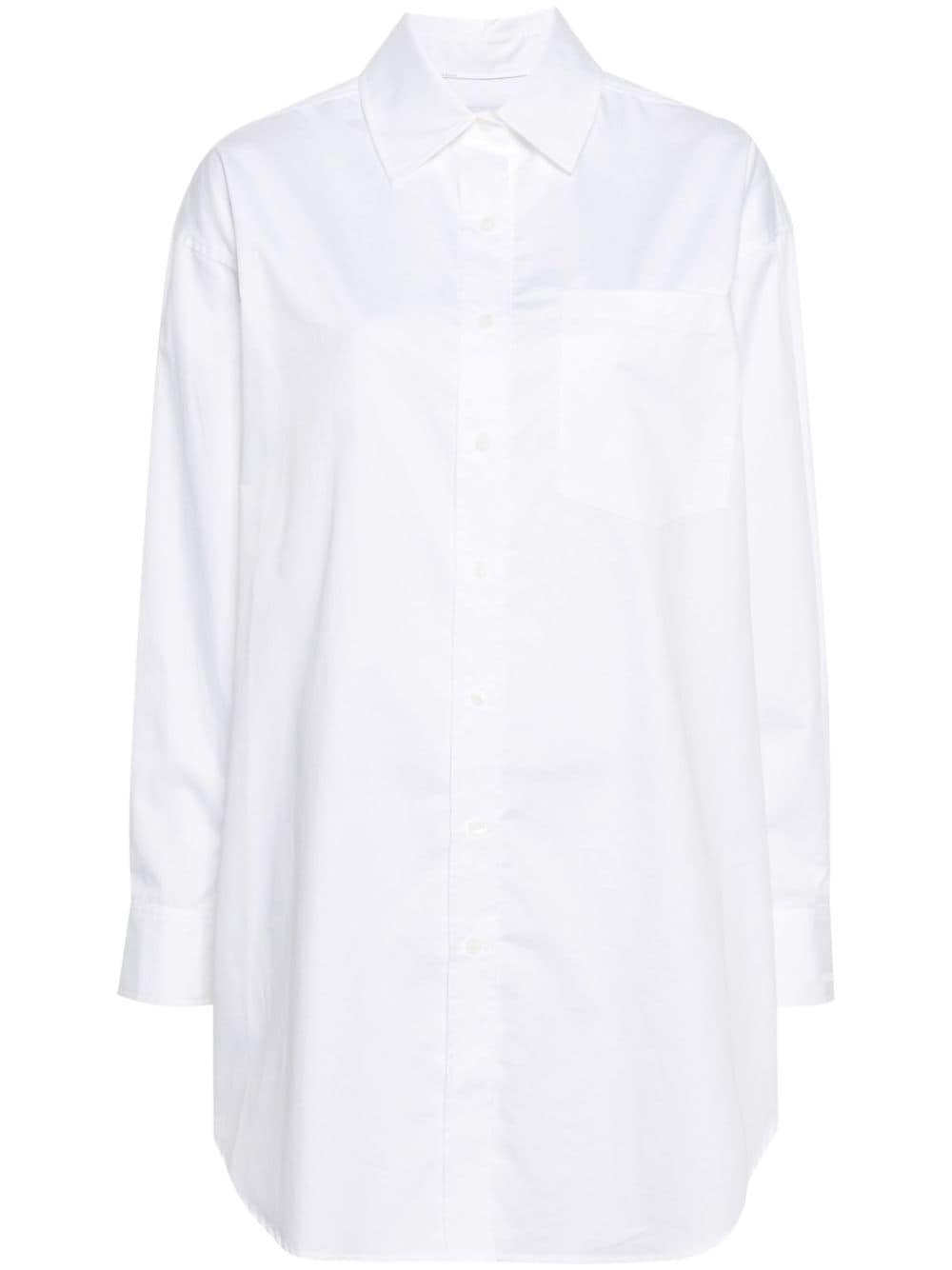 Shop Calvin Klein Plain Cotton Shirt In White