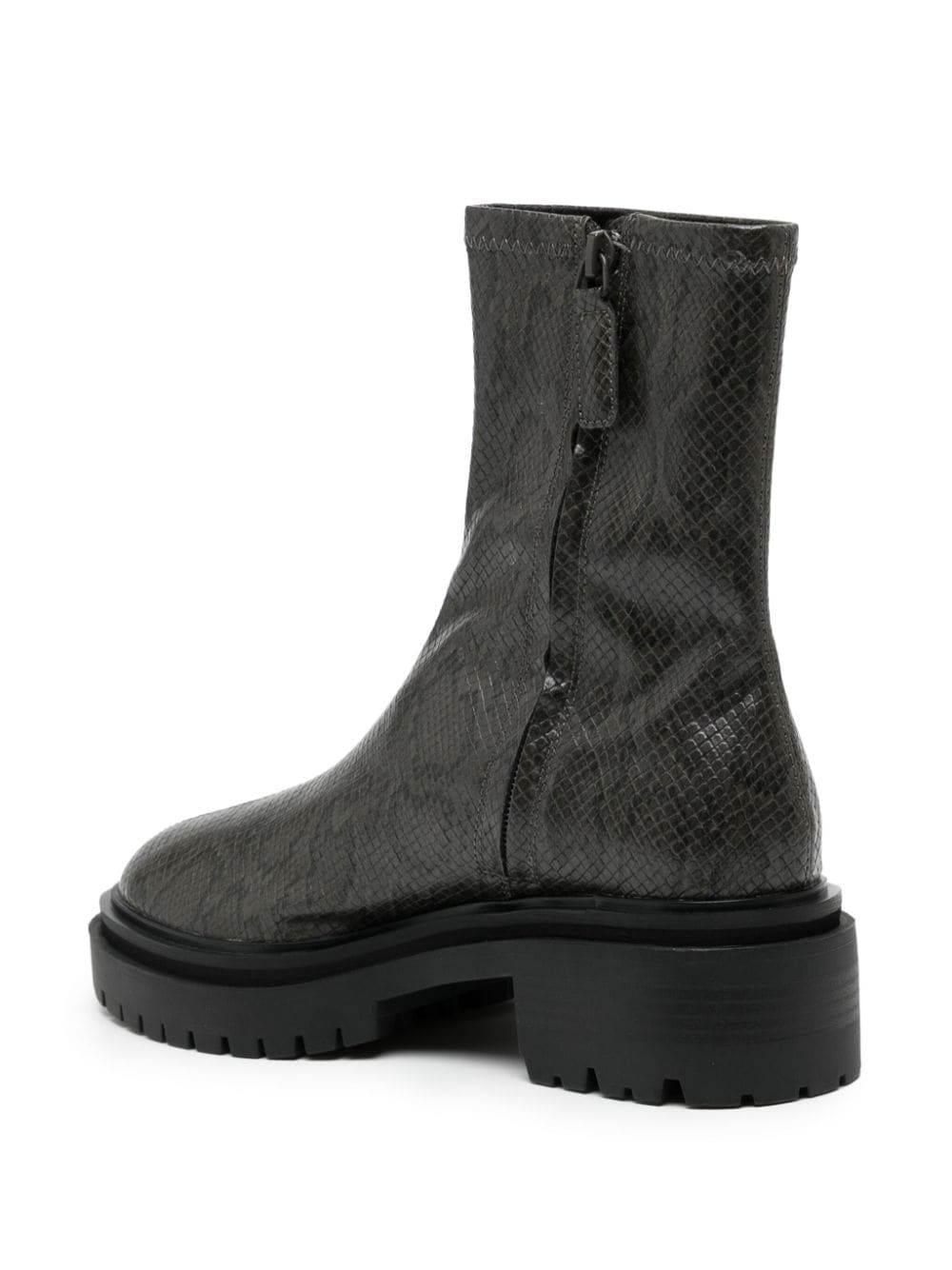 Shop Senso Peyton Iii 50mm Snakeskin-effect Boots In Neutrals
