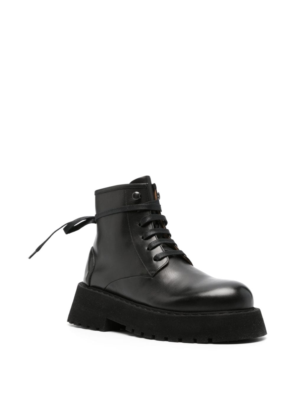 Shop Marsèll 60mm Leather Lace-up Boots In Black