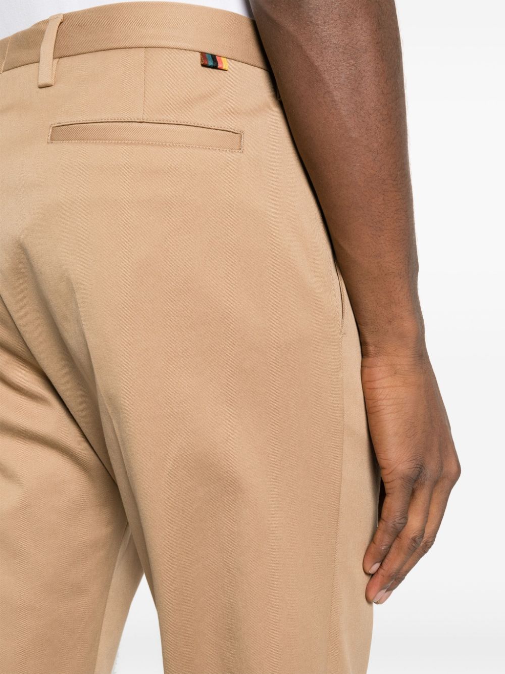 Shop Paul Smith Mid-rise Slim-cut Chino Trousers In Neutrals