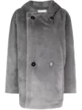 b+ab faux-fur double-breasted jacket - Grey