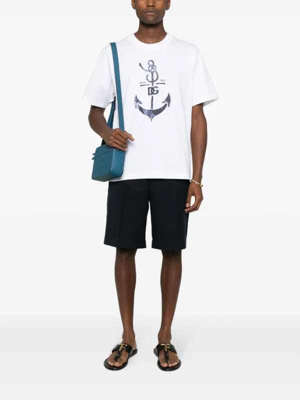 anchor print shirt mens