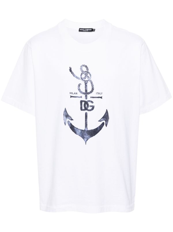 Dolce & Gabbana anchor-print Cotton T-shirt - Farfetch