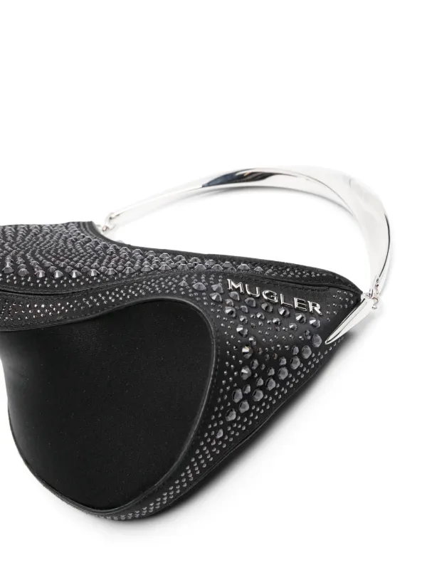 【関税込み】Mugler ブラック Spiral Curve 01 バッグ 関税込み】Mugler ブラック Spiral Curve 01 バッグ (MUGLER