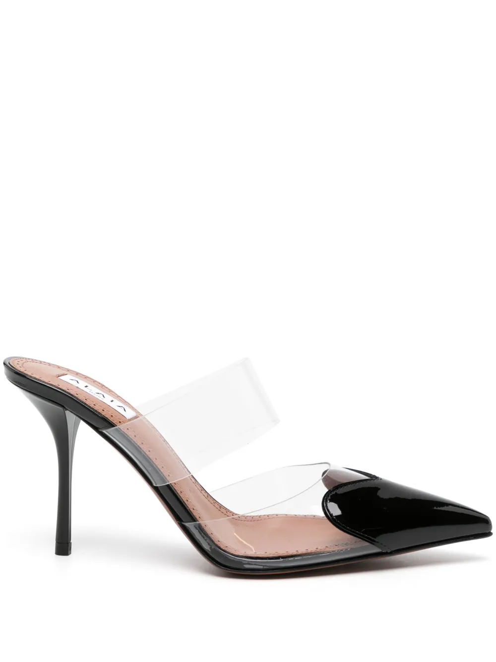 Alaïa Heart 90mm mules | Black | Image 1
