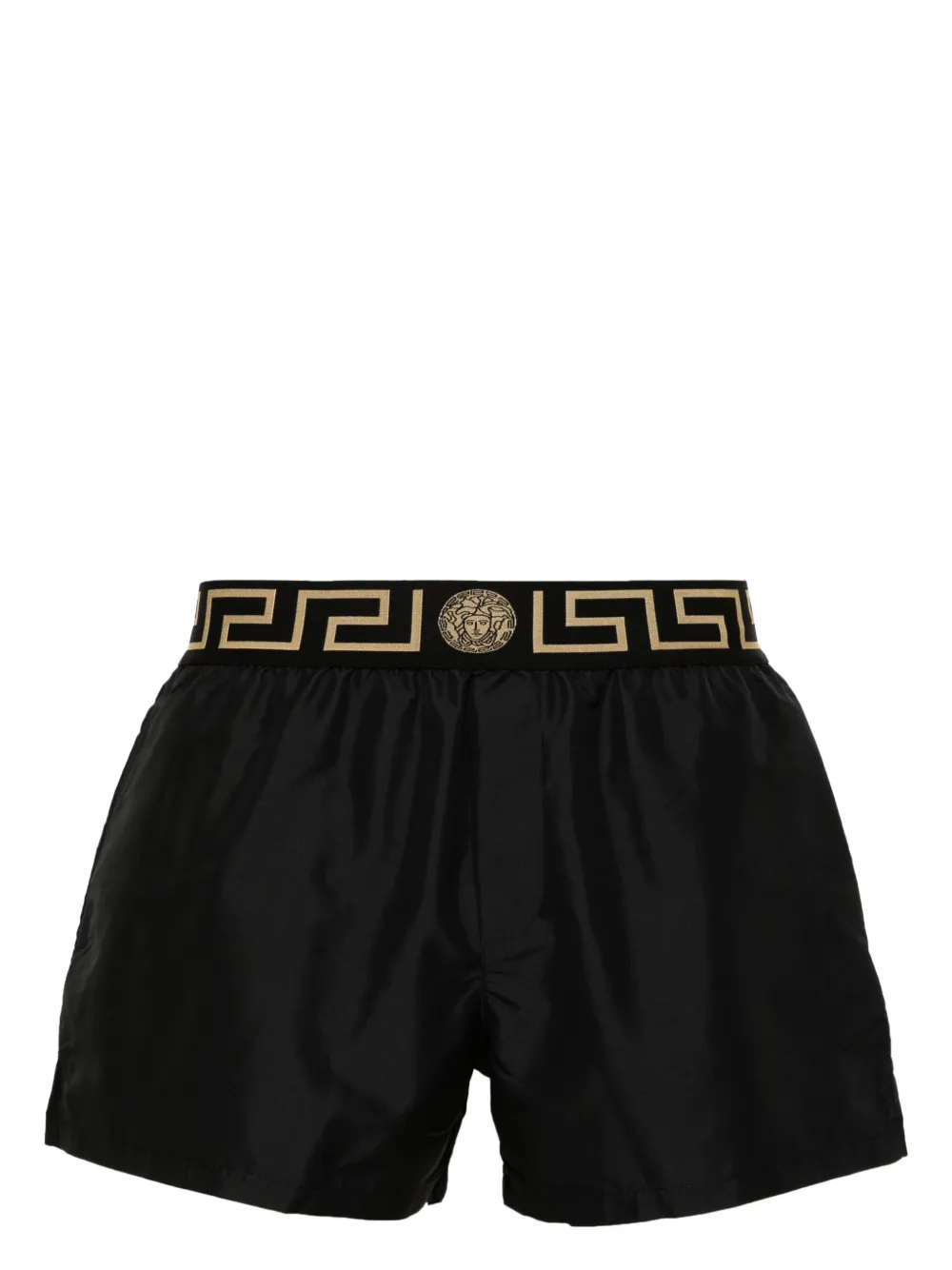 Greca-waistband swim shorts