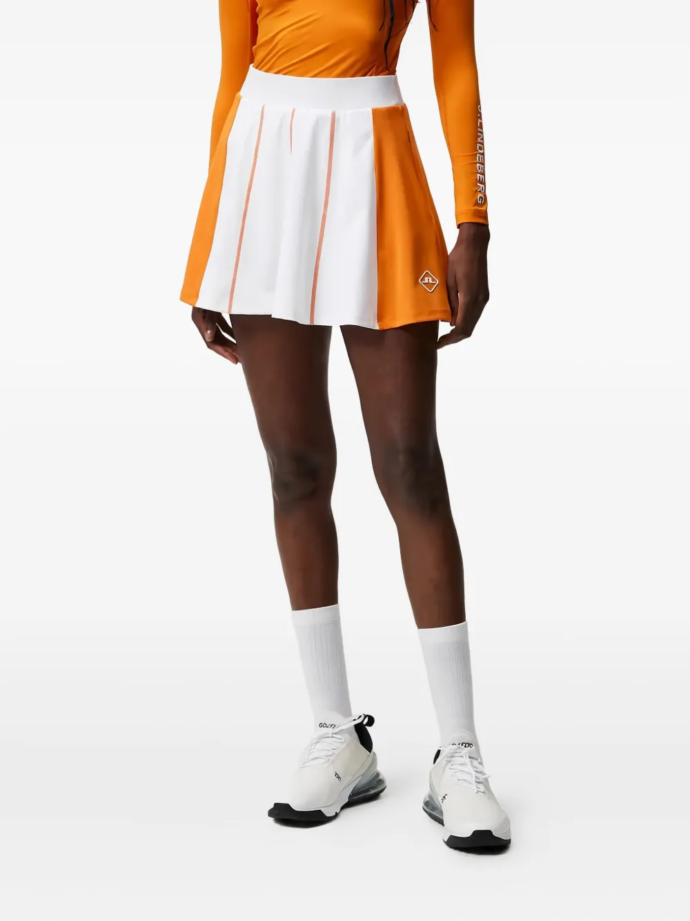 J. Lindeberg Logo Patch Skirt In White
