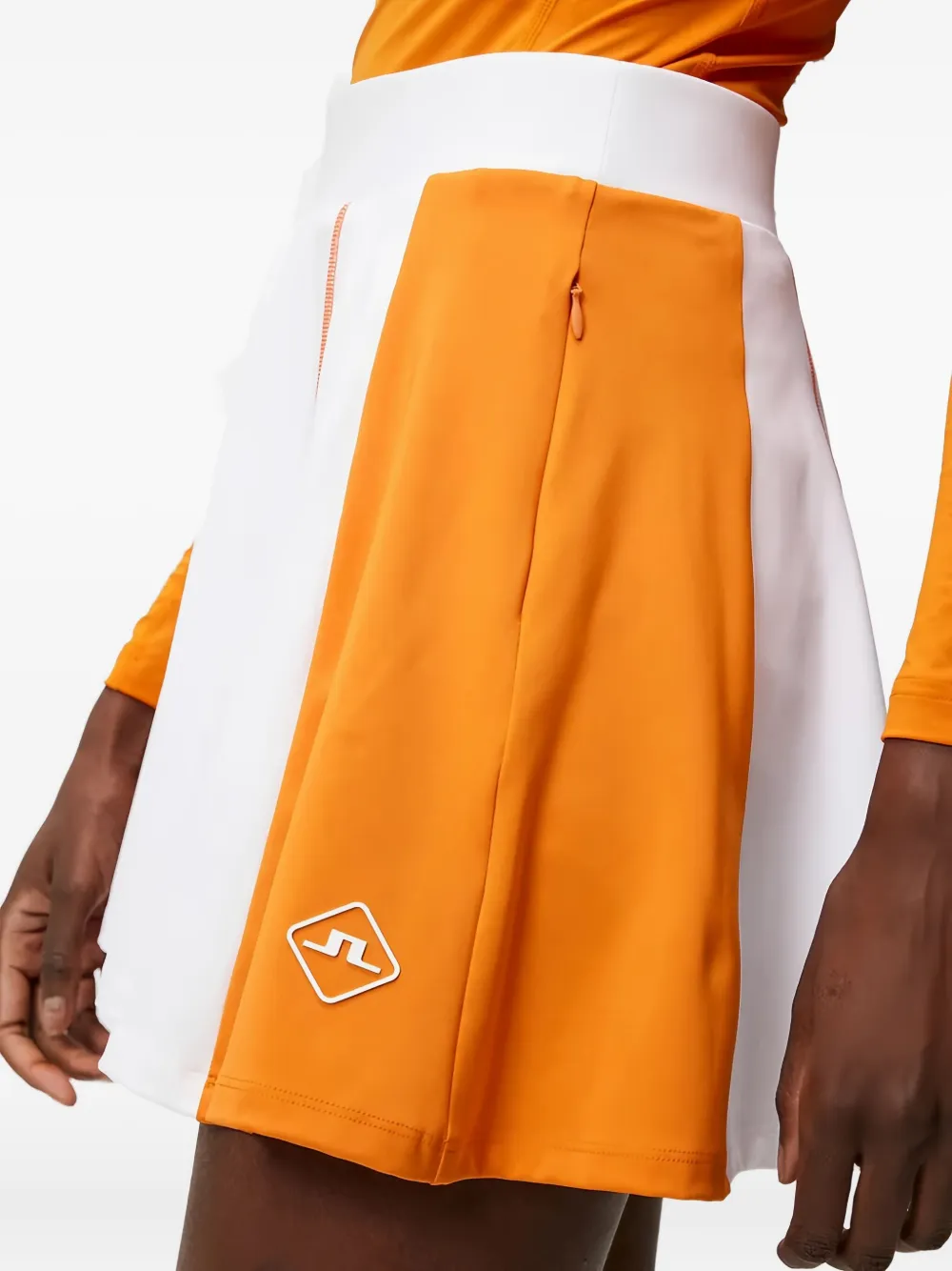 J. Lindeberg Logo Patch Skirt In White