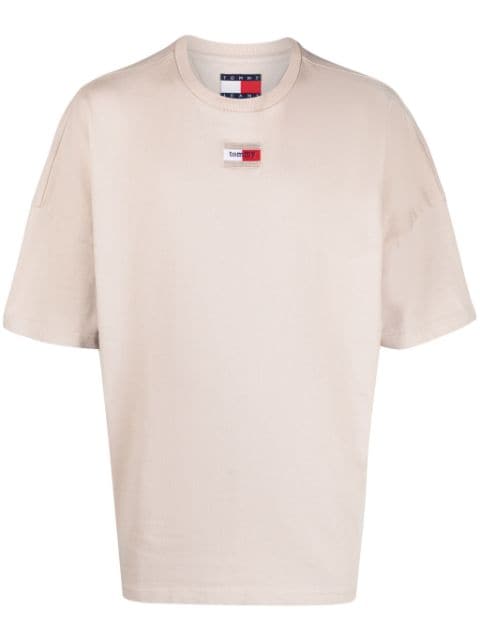 Tommy Jeans logo-patch cotton T-shirt