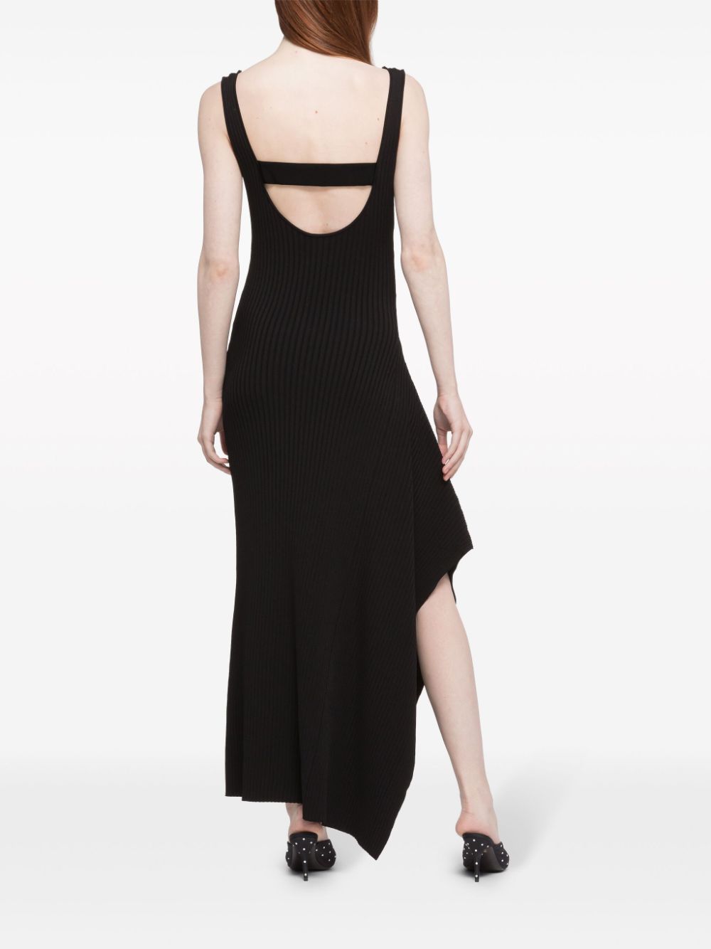 Shop Az Factory Serena Asymmetric Midi Dress In Black
