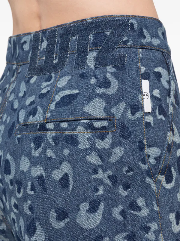 AZ FACTORY Linda レオパード ワイドパンツ | ブルー | FARFETCH JP