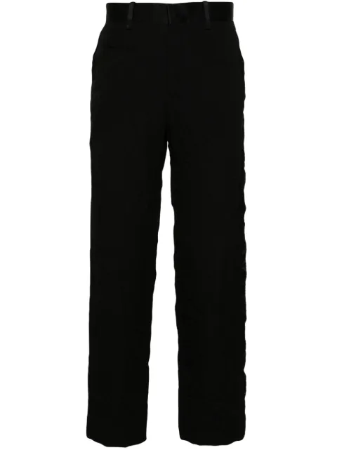 Undercover mid-rise crinkled straight-leg trousers