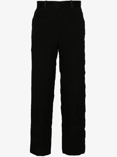 Undercover mid-rise crinkled straight-leg trousers