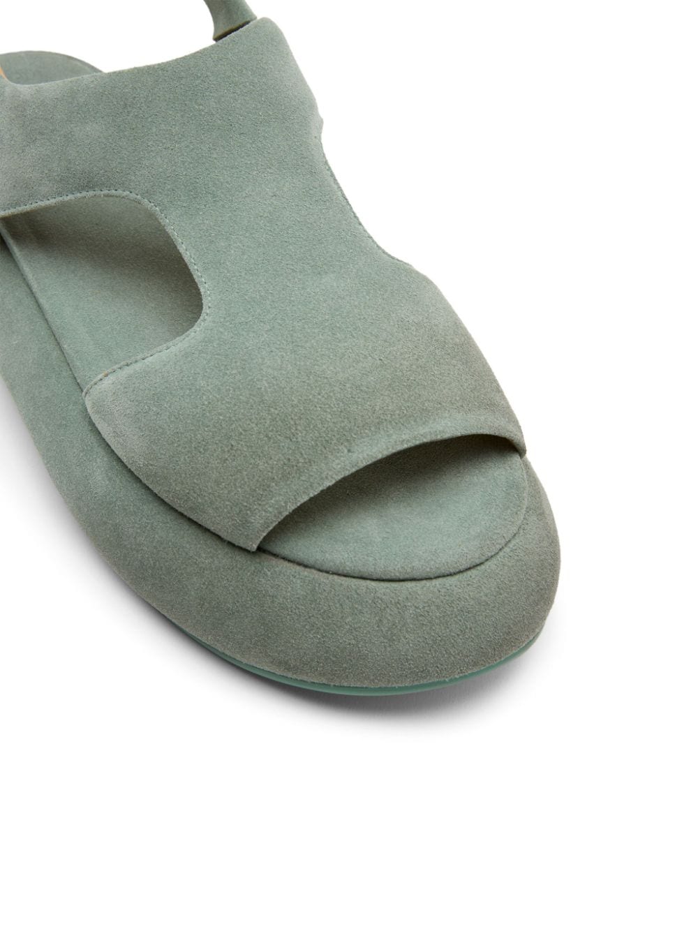 Shop Marsèll Ciambellona Reversed-leather Sandals In Green