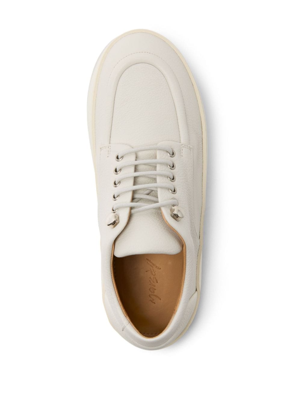 Shop Marsèll Cassapana Flatform Leather Sneakers In Neutrals