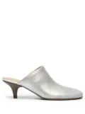 Marsèll 45mm Spilla laminated leather mules - Grey