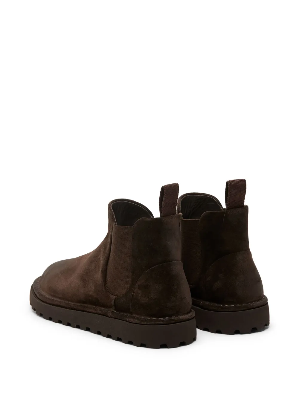Marsèll Panelled Suede Ankle Boots In Brown