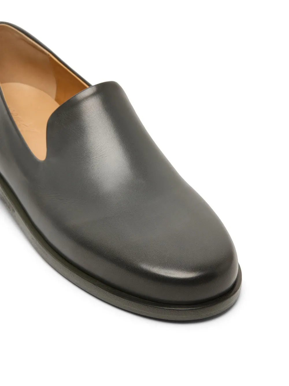 Marsèll Round-toe Leather Loafers In Black