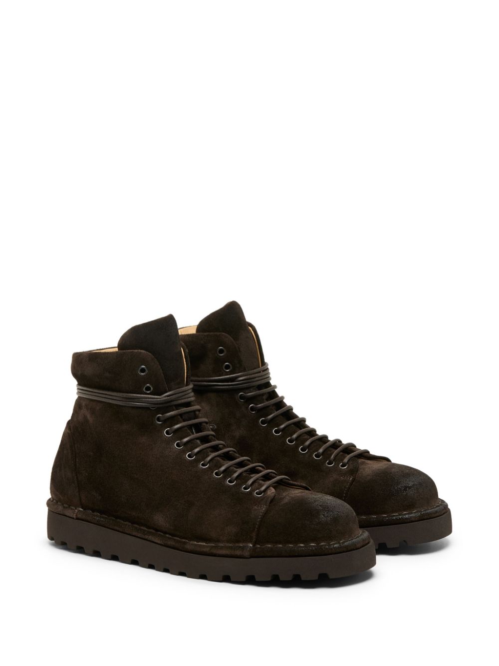 Shop Marsèll Pallottola Pomice Lace-up Ankle Boots In Brown