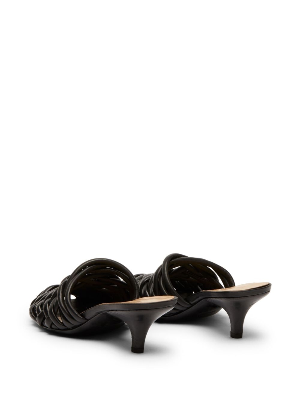 Shop Marsèll Braided Leather Mules In Black