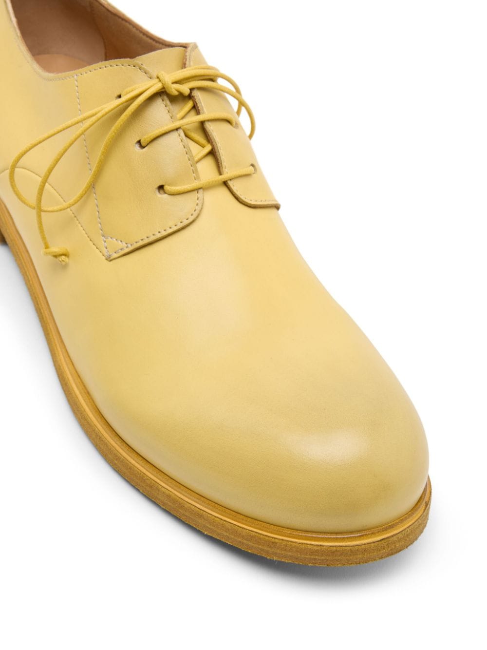 Shop Marsèll Zucca Leather Derby Shoes In 黄色