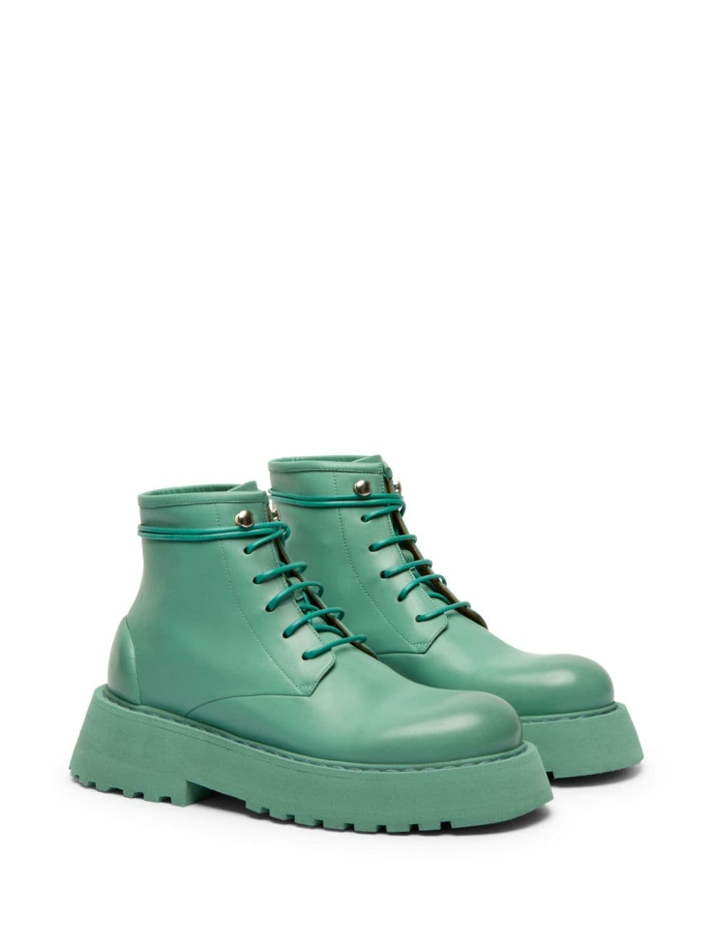 Shop Marsèll Micarro Leather Ankle Boots In Green