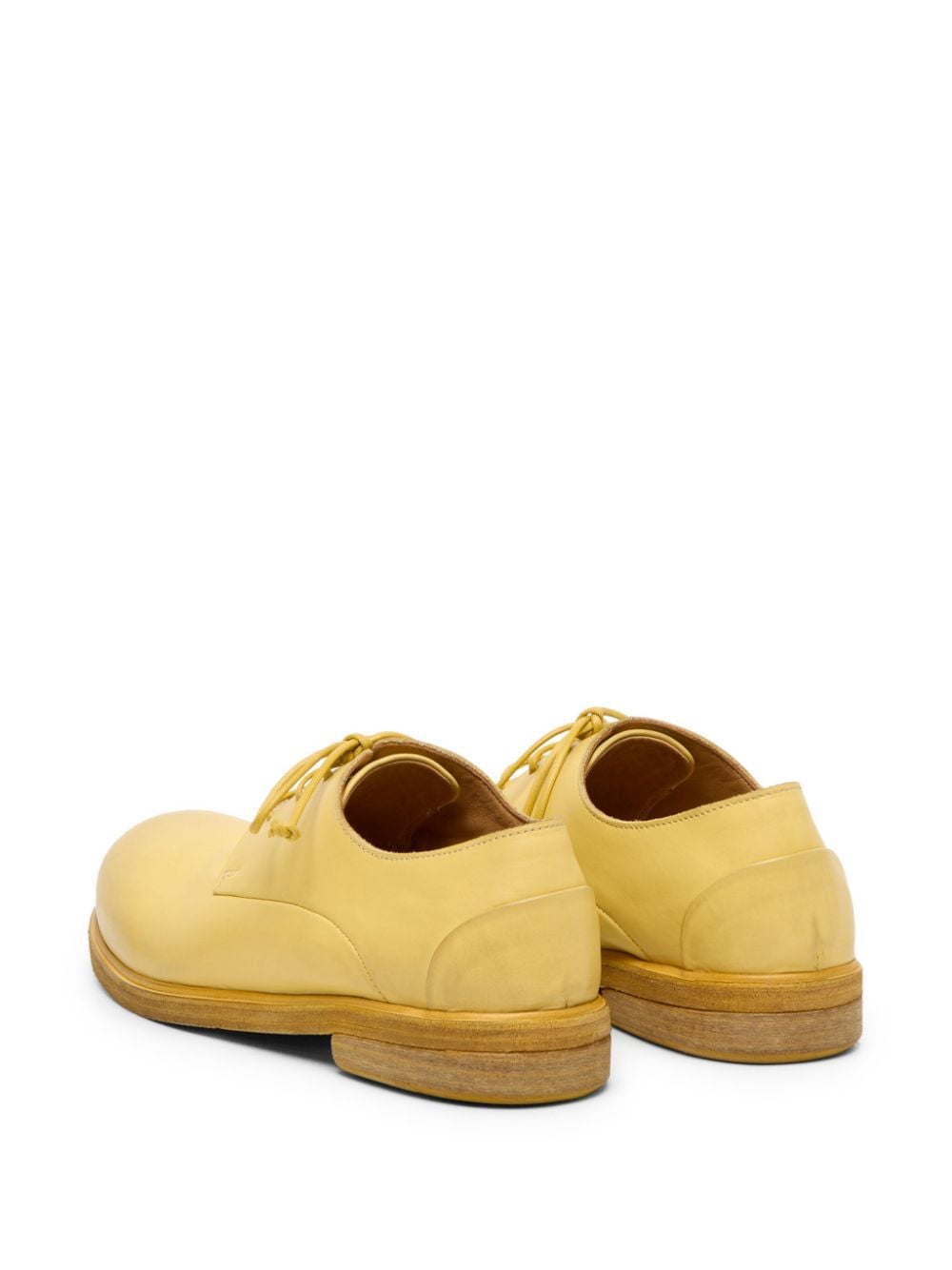 Shop Marsèll Zucca Media Leather Derby Shoes In Yellow