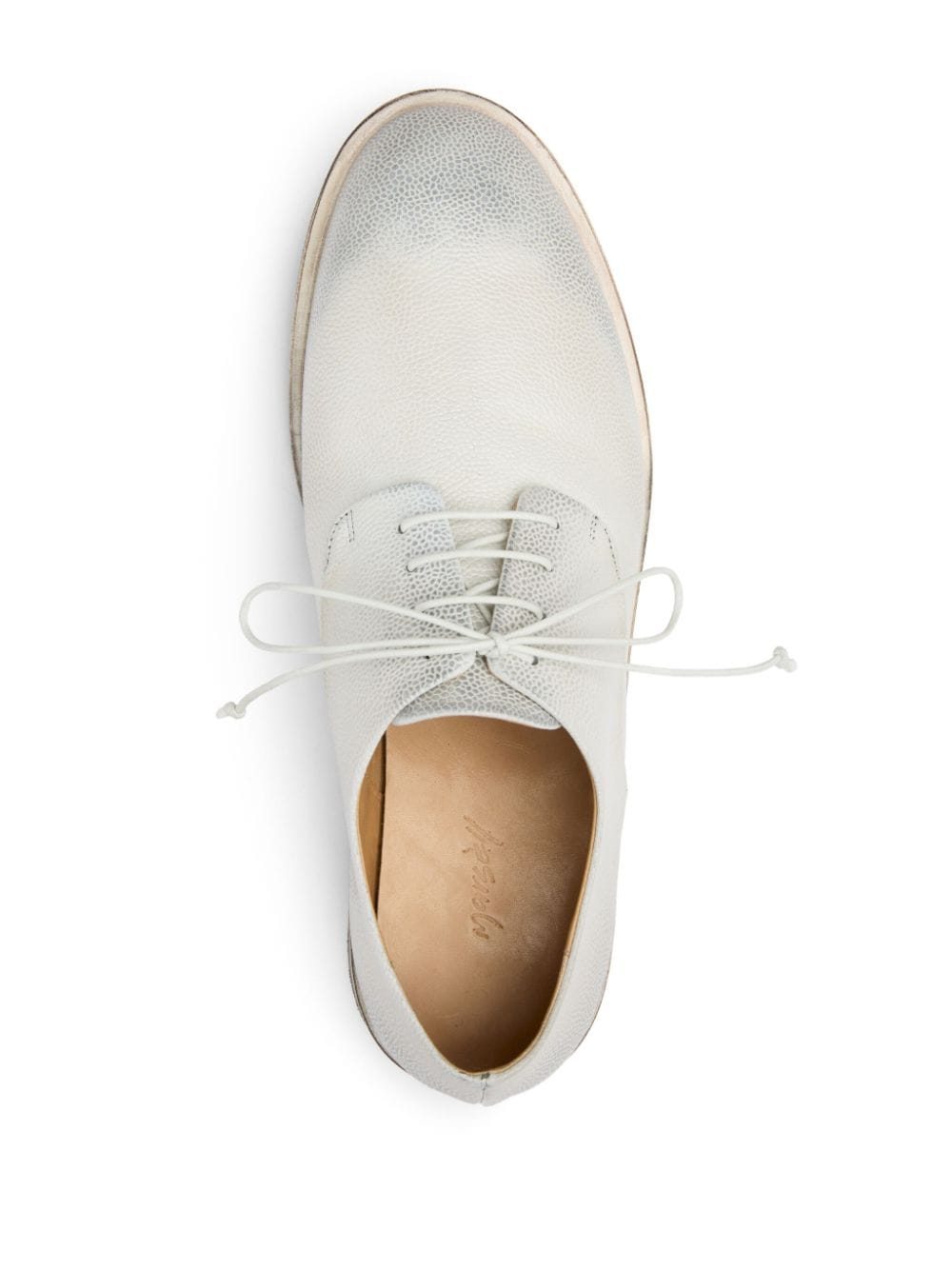 Shop Marsèll Nasello Leather Derby Shoes In White