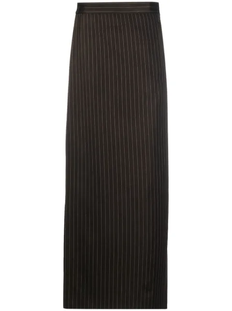 Jean Paul Gaultier pinstripe layered wool-blend trousers