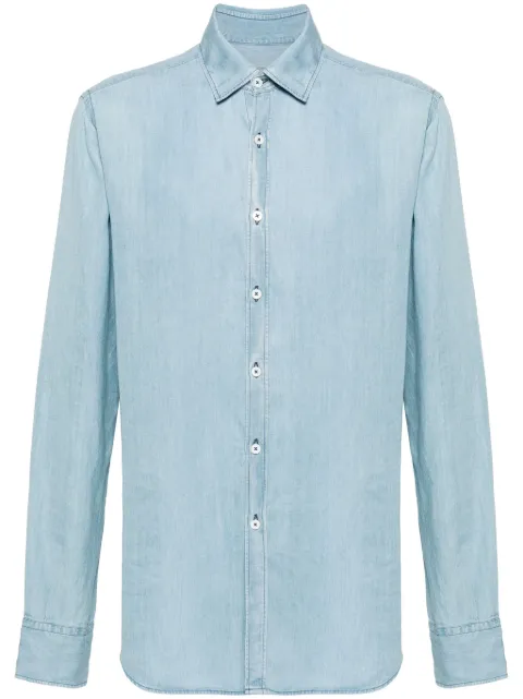 Canali long-sleeve denim shirt 