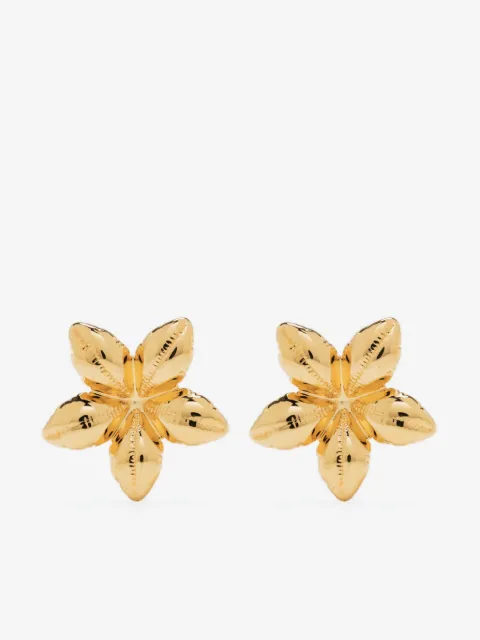 Marni floral-shaped polished earrings