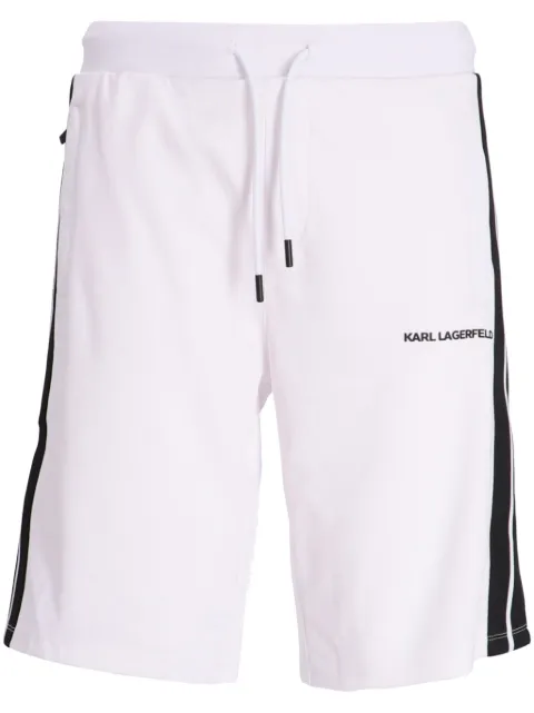 Karl Lagerfeld bermudas con cordones en la pretina y logo estampado