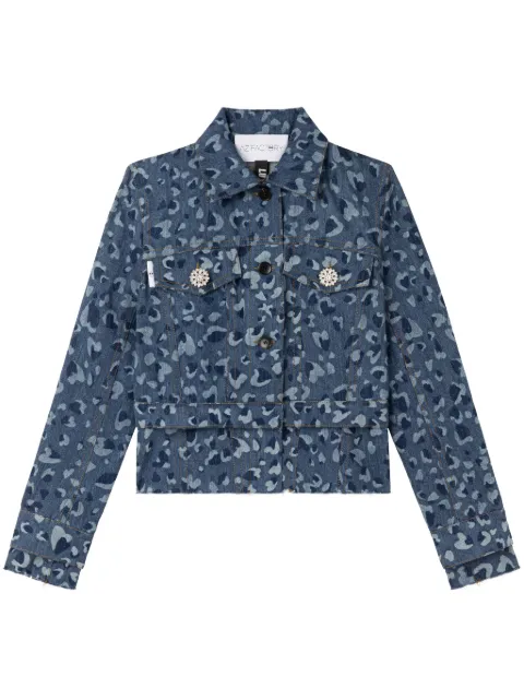 AZ FACTORY veste en jean Lulu à imprimé cœur