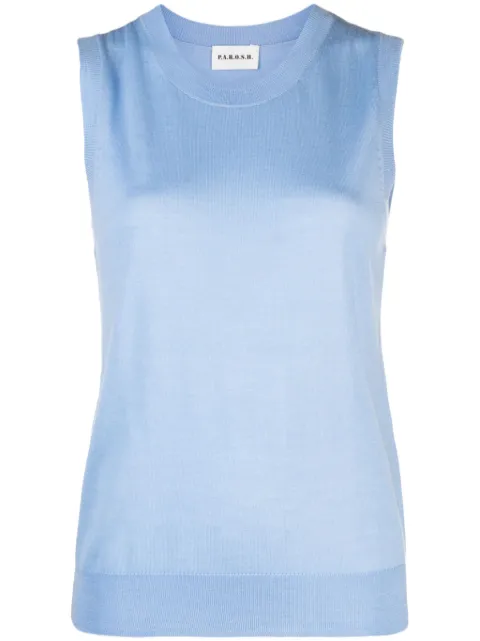 P.A.R.O.S.H. crew-neck fine-knit tank top