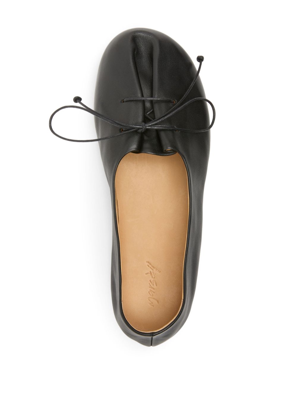 Shop Marsèll Girella Leather Ballerina Shoes In Black