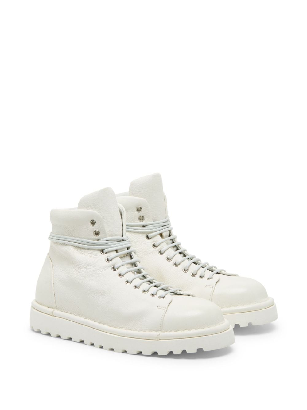 Shop Marsèll Leather Ankle Boots In Weiss