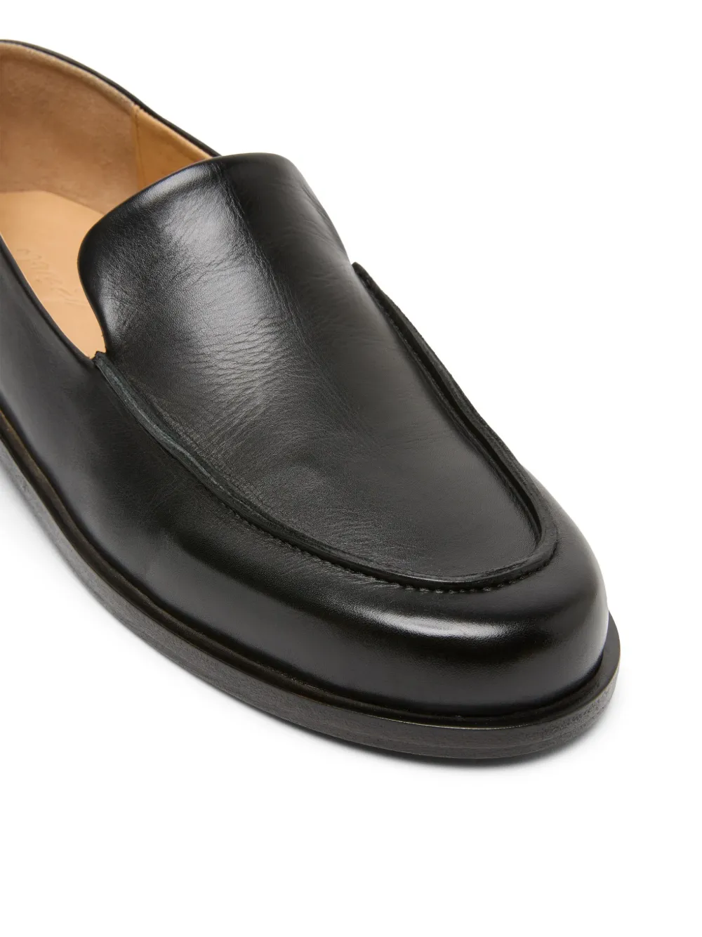 Shop Marsèll Mocasso Leather Loafers In Black