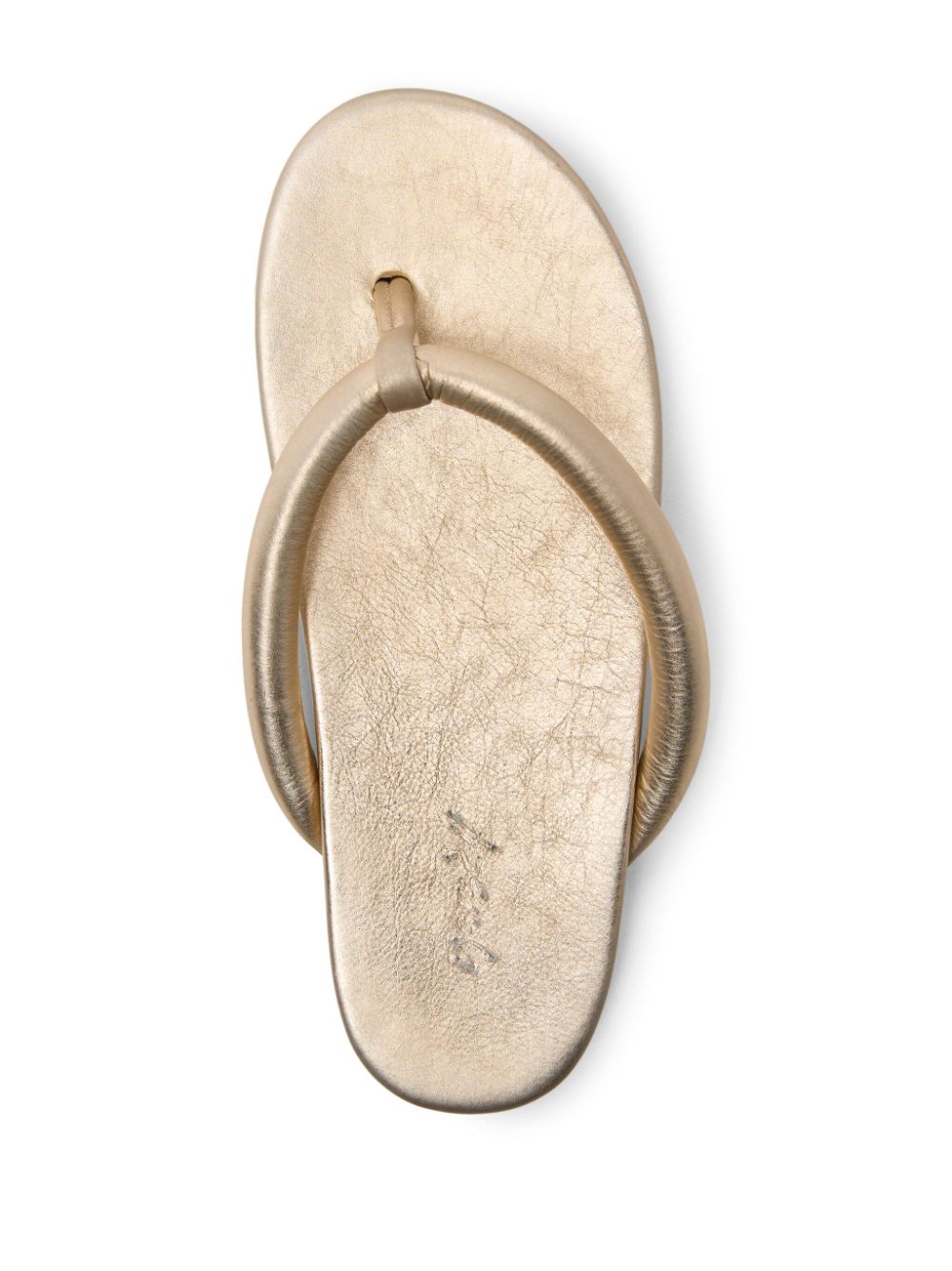 Shop Marsèll Spanciata Metallic-finish Leather Sandals In Gold