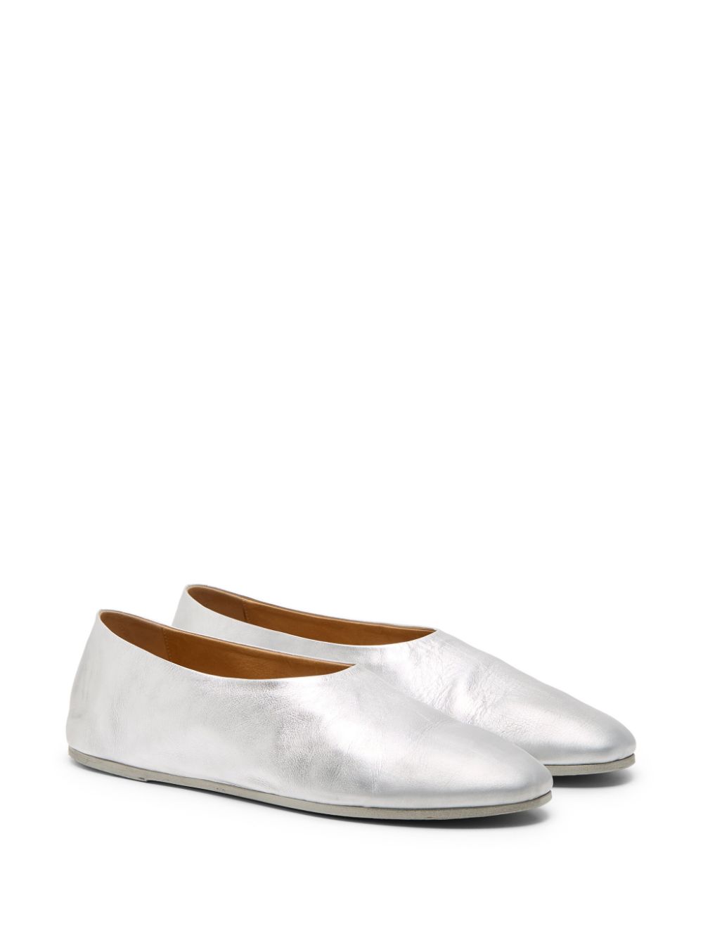 Marsèll laminated leather slippers - Silver