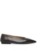 Marsèll pointed-toe leather ballerina shoes - Brown