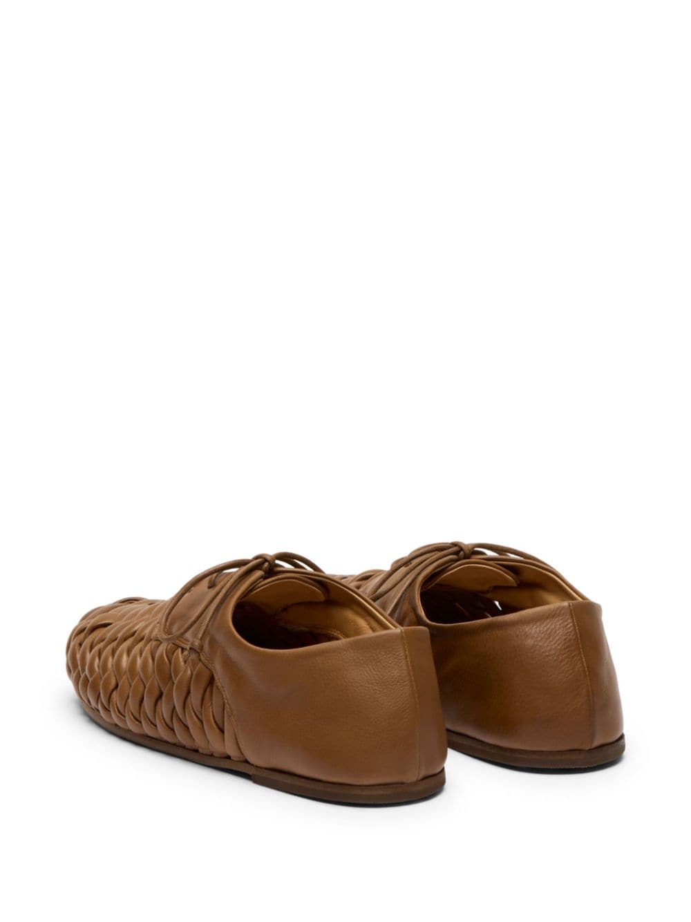 Shop Marsèll Interwoven Leather Derby Shoes In Brown