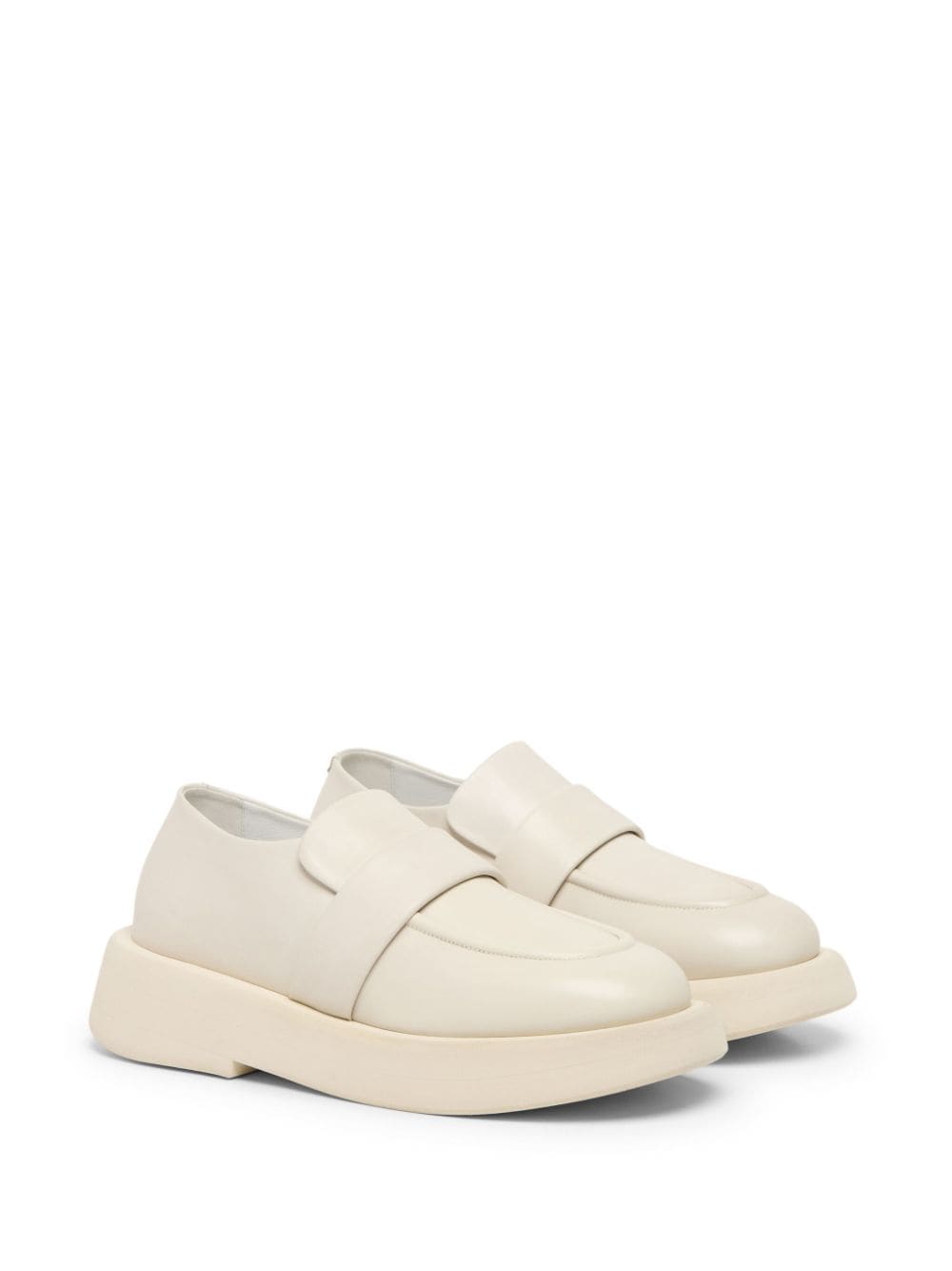 Shop Marsèll Gommellone Leather Loafers In White