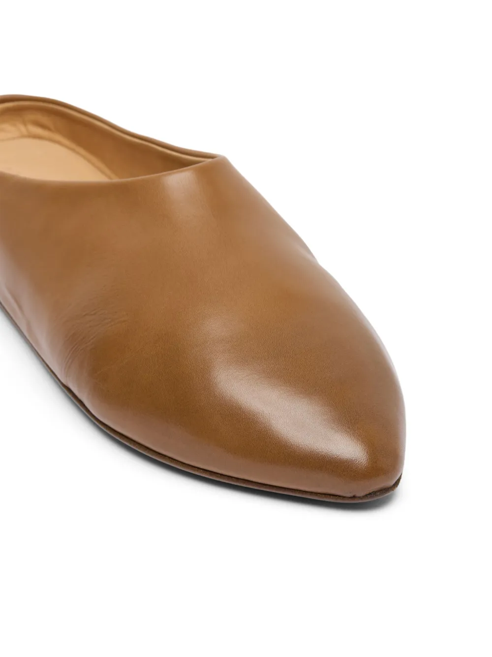 Shop Marsèll Pointed-toe Leather Mules In Brown