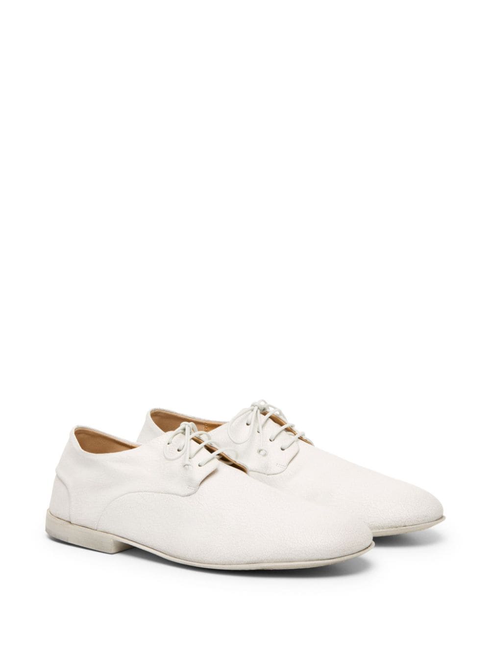 Shop Marsèll Stucco Leather Derby Shoes In White