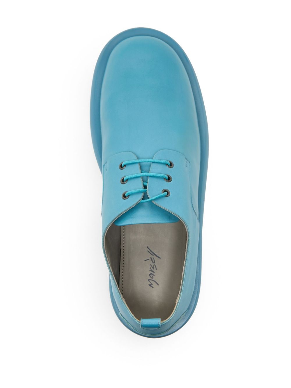 Shop Marsèll Gommello Leather Oxford Shoes In Blue