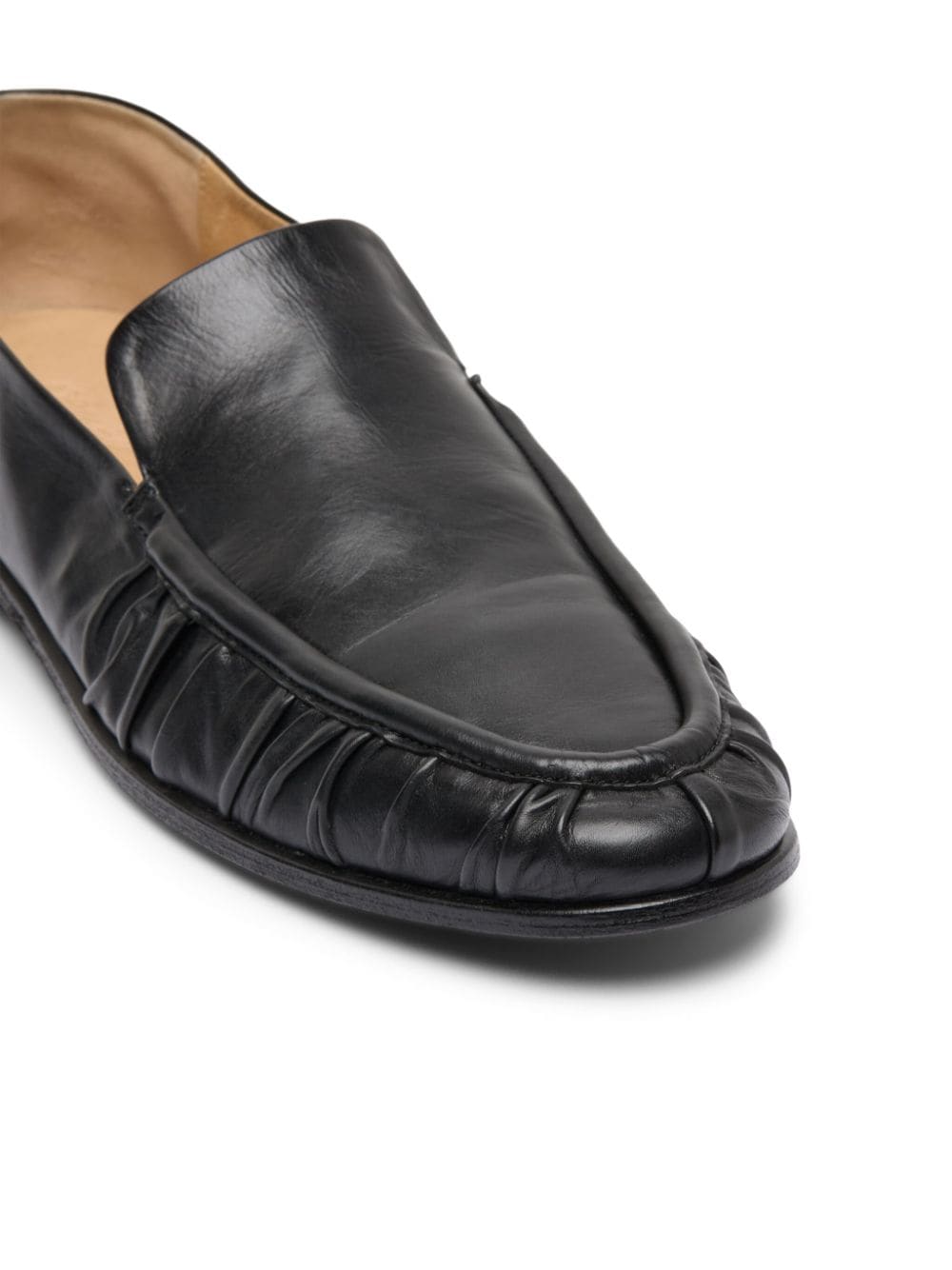 Shop Marsèll Round-toe Leather Loafers In Black