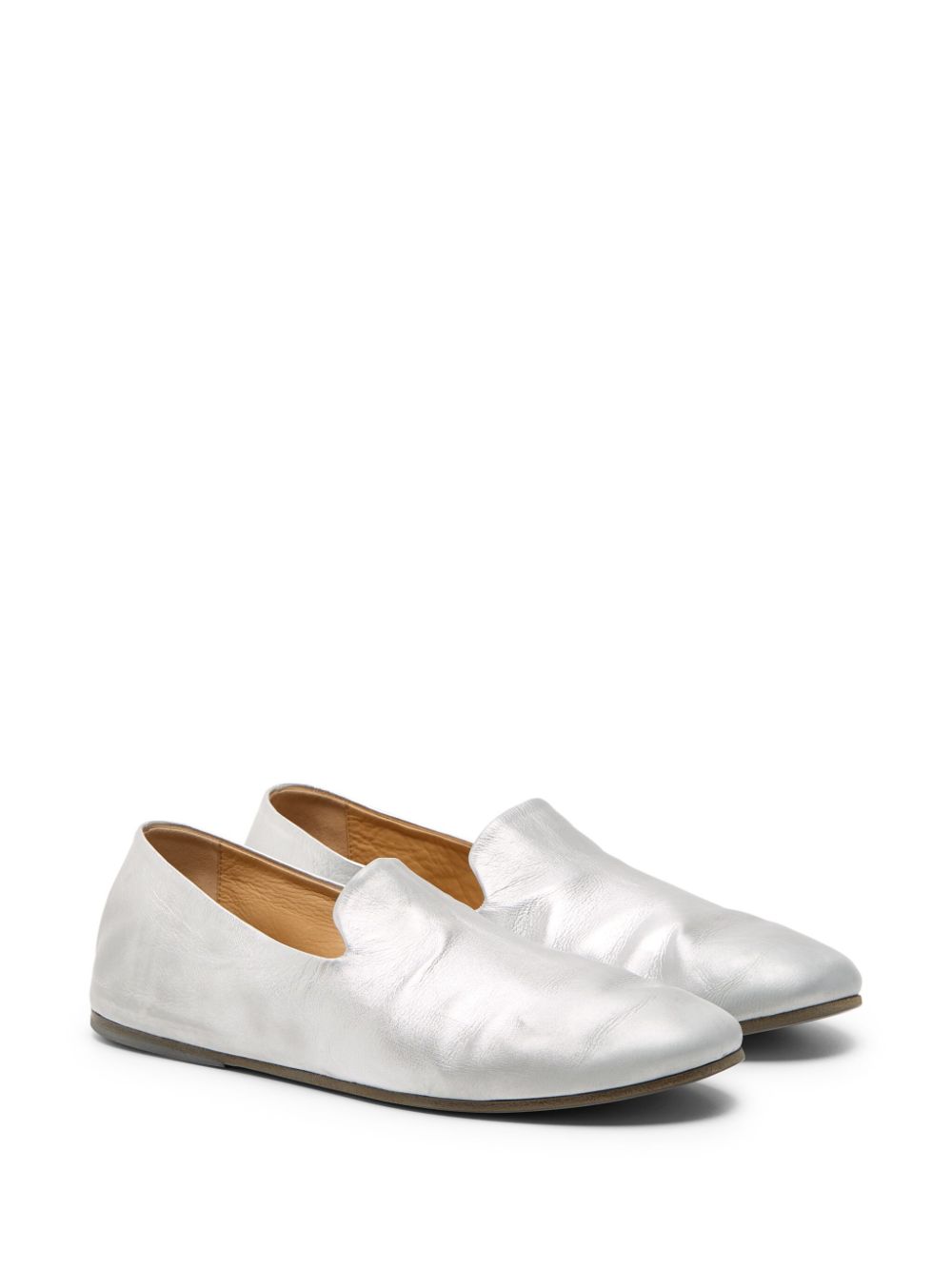 Marsèll metallic-leather loafers - Silver