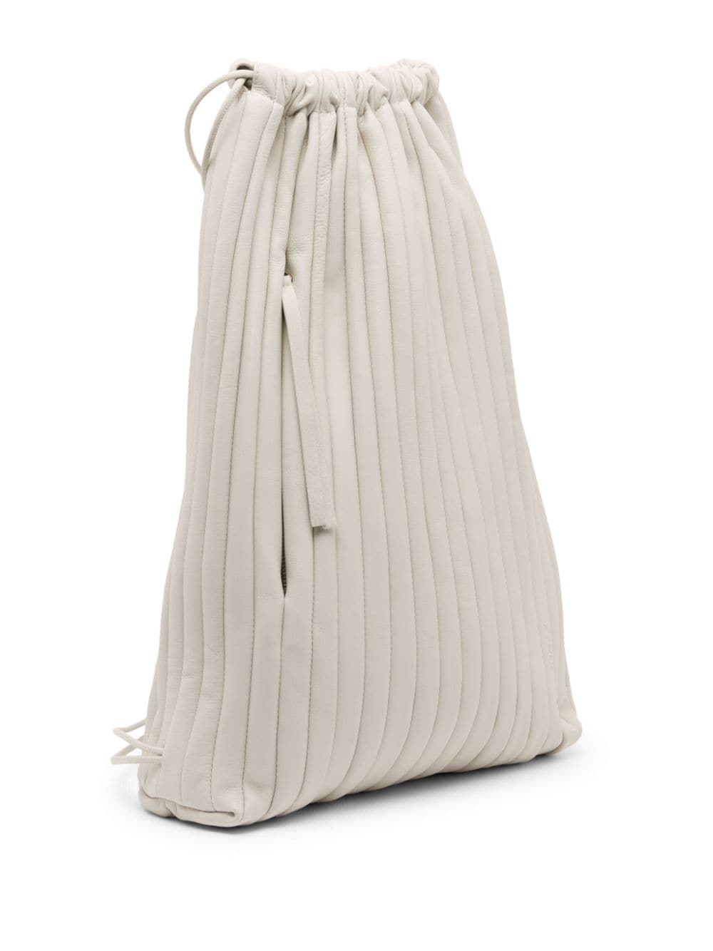 Shop Marsèll Arriccia Pleated Leather Backpack In Grey